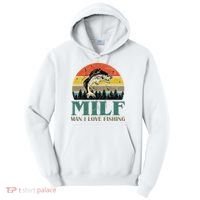Man I Love Fishing Funny Tall Hoodie thumb 0