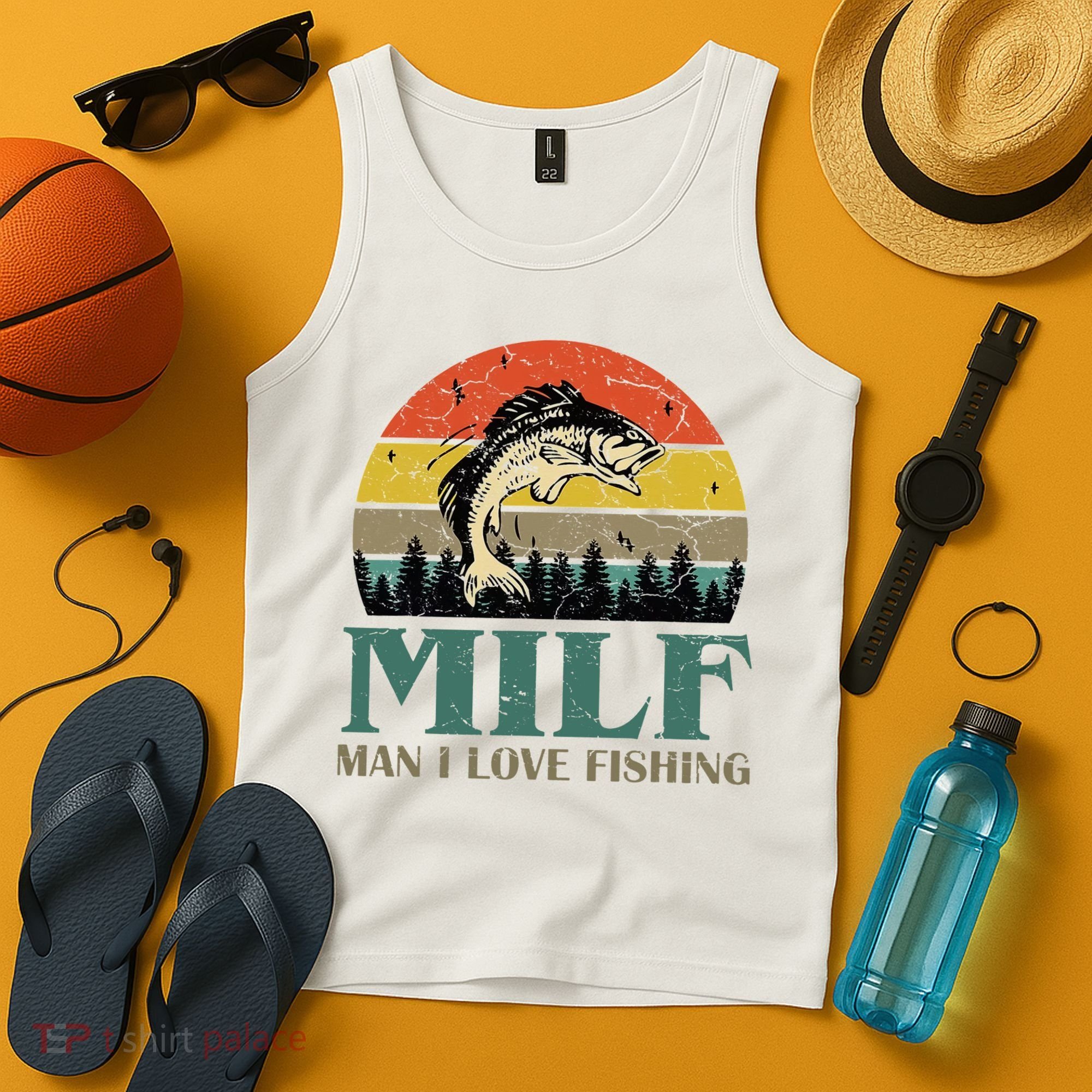 Man I Love Fishing Funny Tank Top