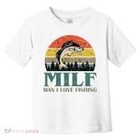 Man I Love Fishing Funny Toddler T-Shirt thumb 0