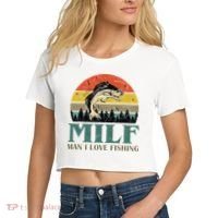 Man I Love Fishing Funny Women's Crop Top Tee thumb 2