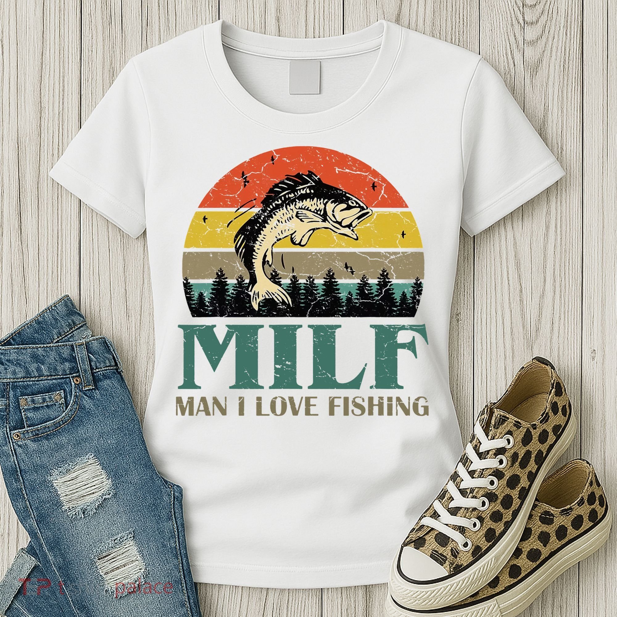Man I Love Fishing Funny Women's T-Shirt