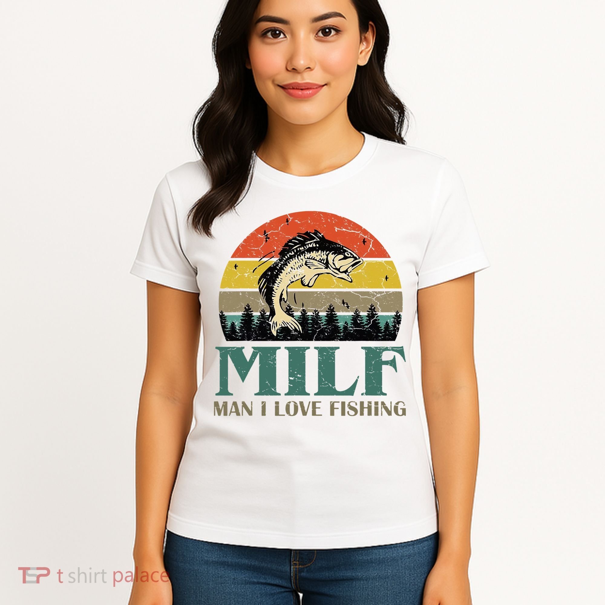 Man I Love Fishing Funny Women's T-Shirt