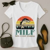 Man I Love Fishing Funny Women's V-Neck T-Shirt thumb 2