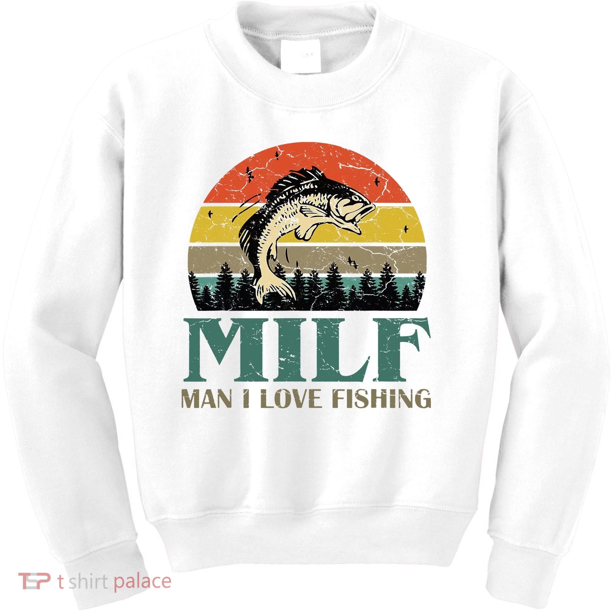 Man I Love Fishing Funny Kids Sweatshirt
