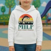 Man I Love Fishing Funny Kids Hoodie thumb 3
