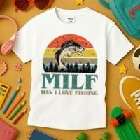 Man I Love Fishing Funny Kids T-Shirt thumb 3