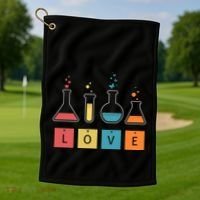 Man I Love Science Chemistry Set Golf Towel thumb 1