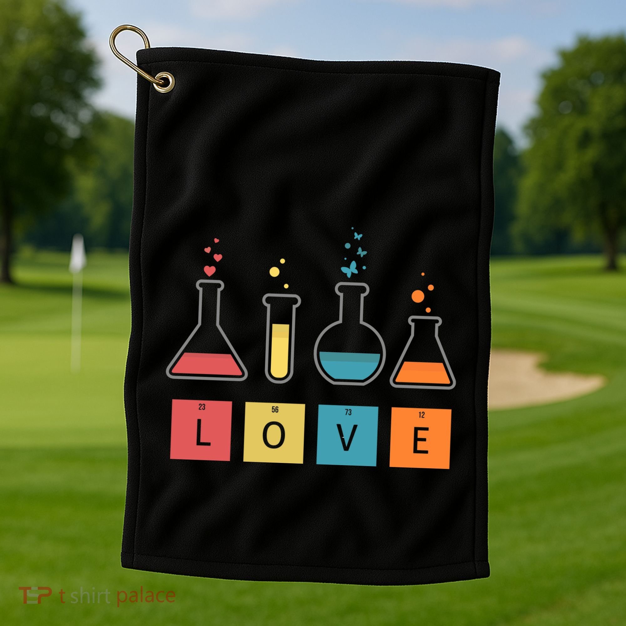 Man I Love Science Chemistry Set Golf Towel