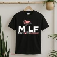 Man I Love Flamingos Bird Lover Summer T-Shirt thumb 2