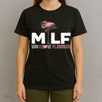 Man I Love Flamingos Bird Lover Summer T-Shirt thumb 4