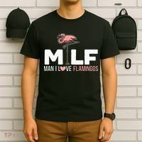 Man I Love Flamingos Bird Lover Summer T-Shirt thumb 6