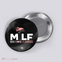 Man I Love Flamingos Bird Lover Summer Button thumb 0
