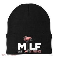 Man I Love Flamingos Bird Lover Summer Beanie thumb 0