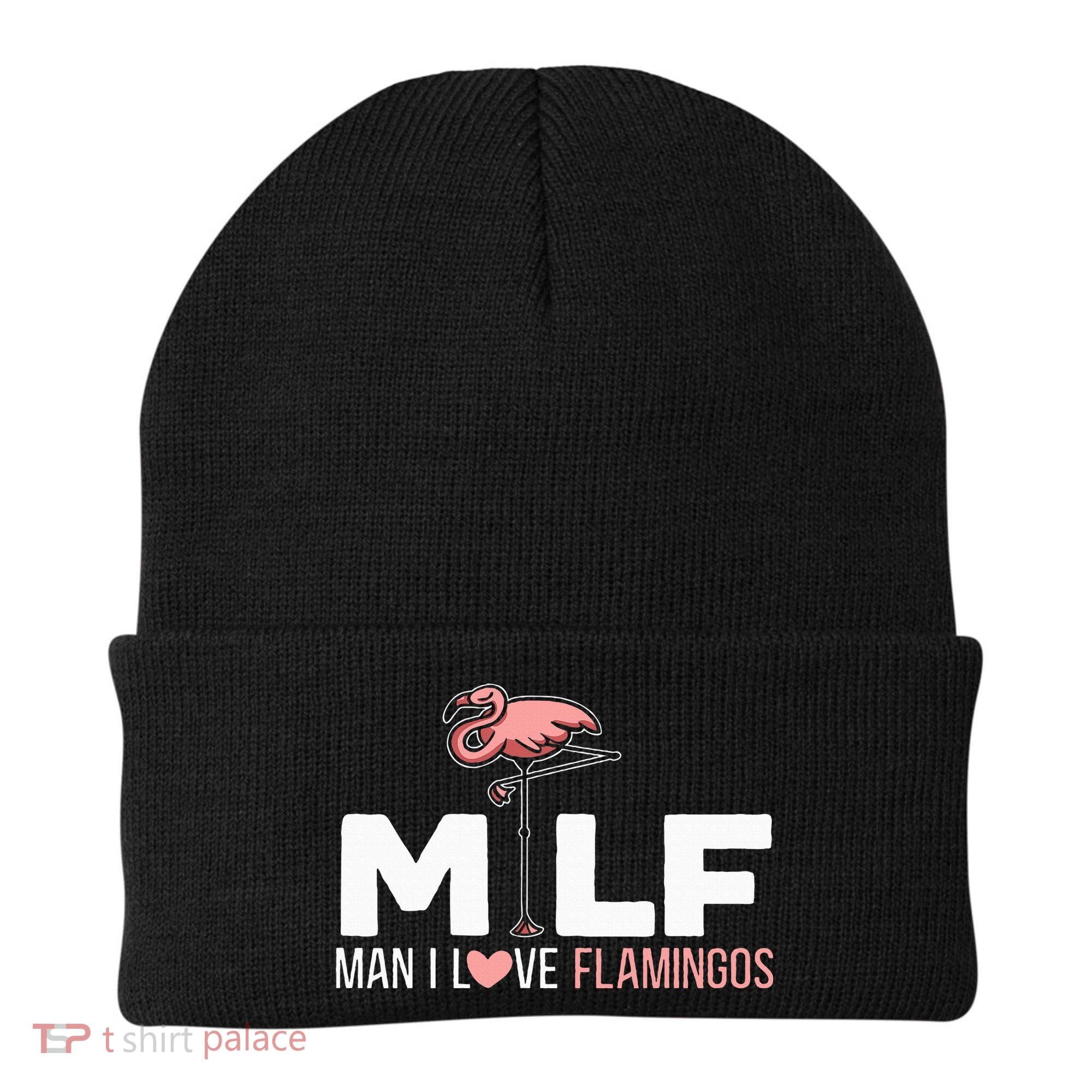 Man I Love Flamingos Bird Lover Summer Beanie