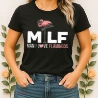 Man I Love Flamingos Bird Lover Summer Women's T-Shirt thumb 2