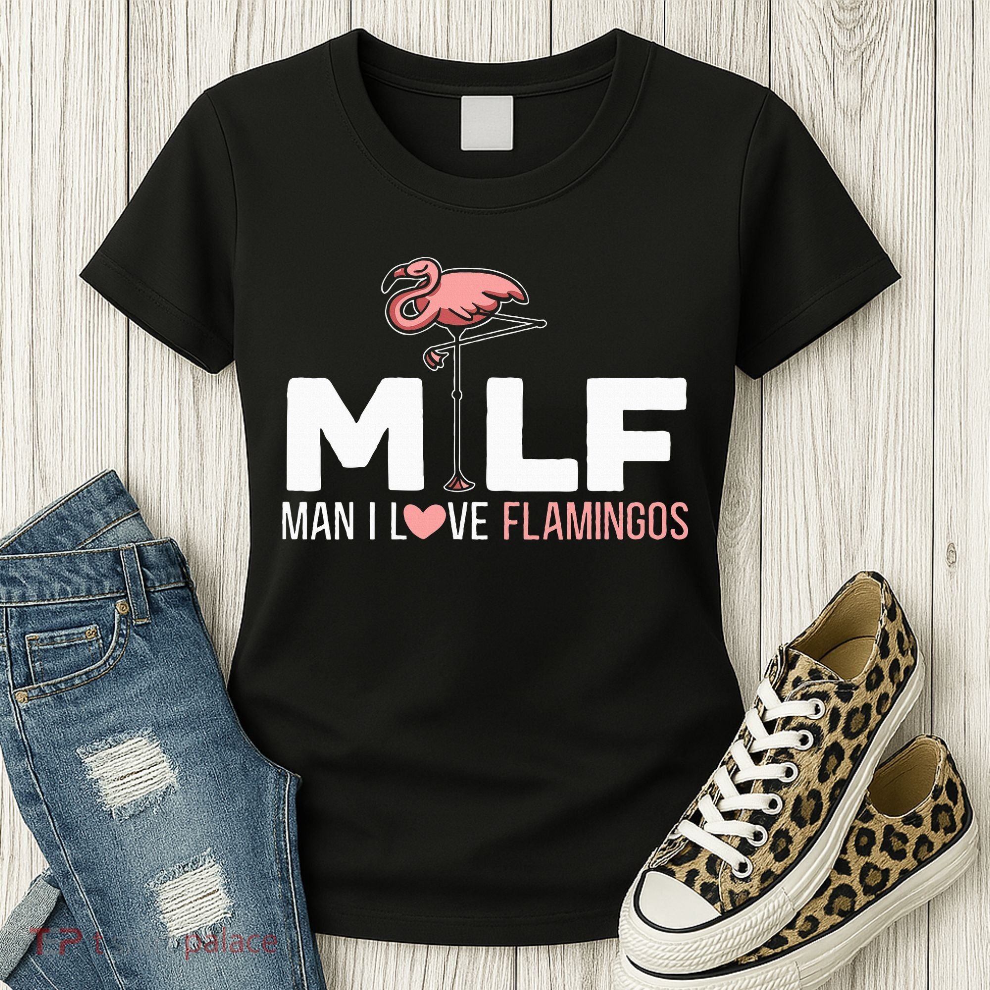 Man I Love Flamingos Bird Lover Summer Women's T-Shirt