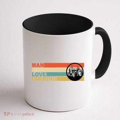 Man I Love Farming Coffee Mug back