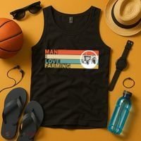 Man I Love Farming Tank Top thumb 4