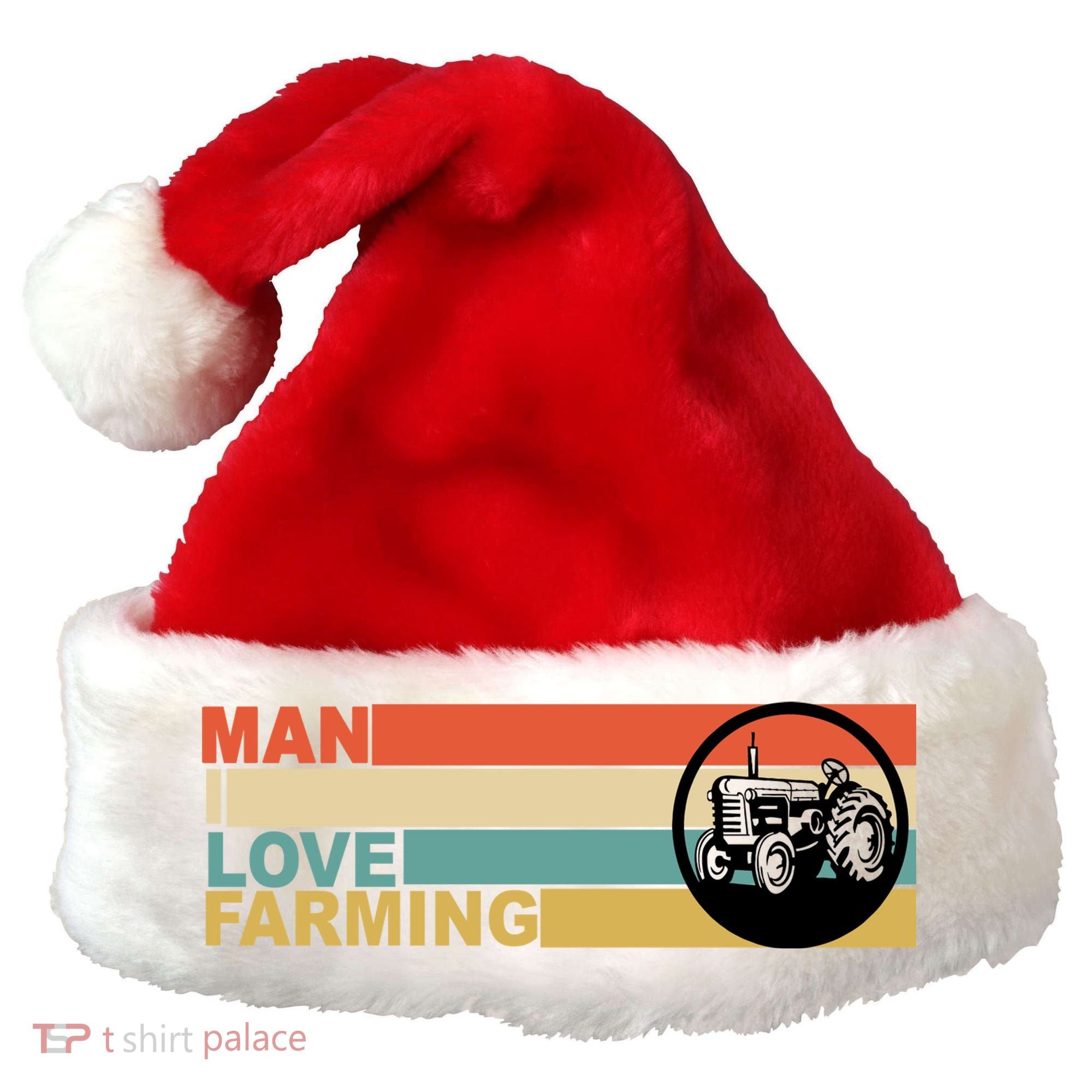 Man I Love Farming Santa Hat