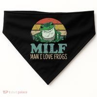 MILFMan I Love Frogs Funny Saying USA-Made Doggie Bandana thumb 0