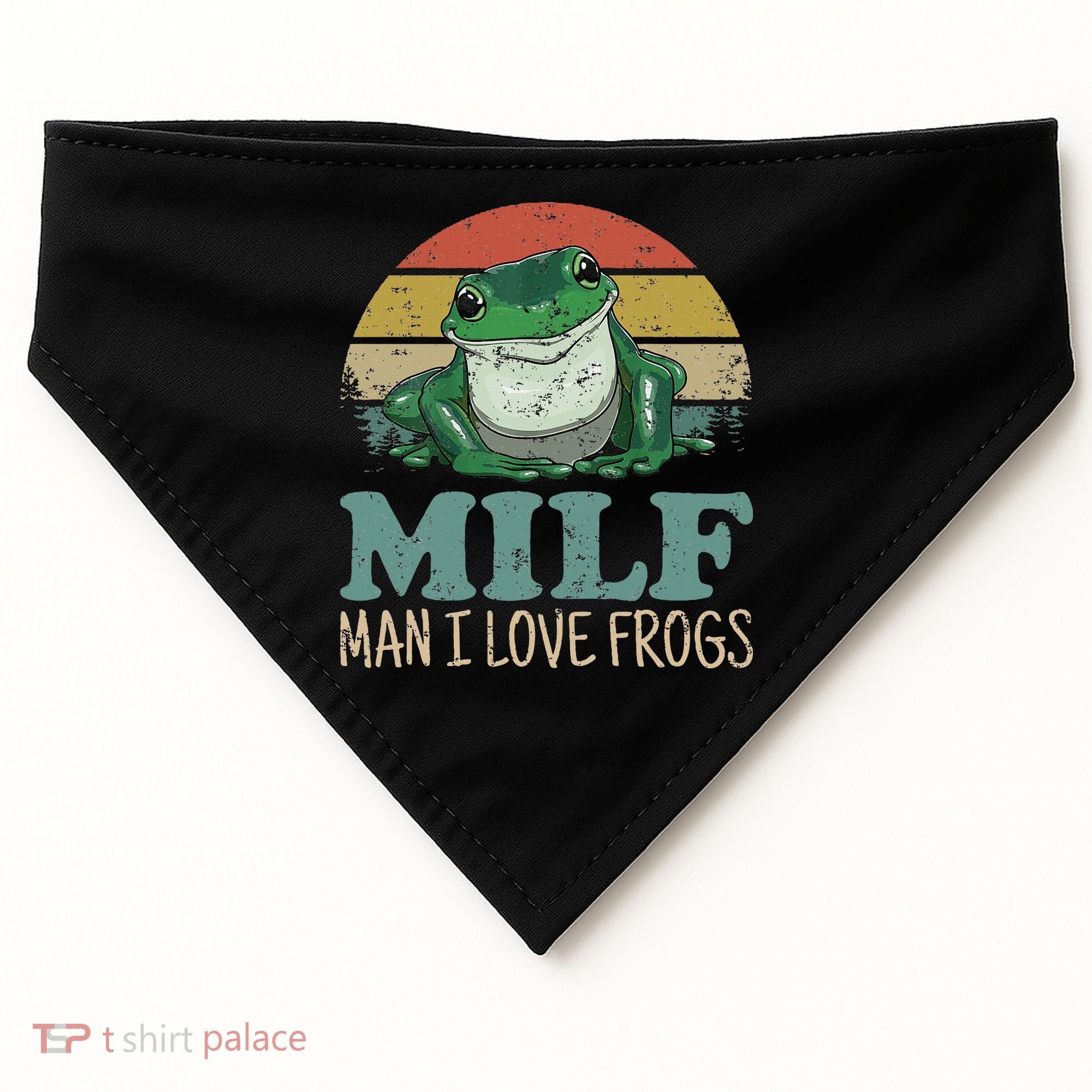 MILFMan I Love Frogs Funny Saying USA-Made Doggie Bandana