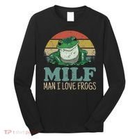 MILFMan I Love Frogs Funny Saying Long Sleeve Shirt thumb 0