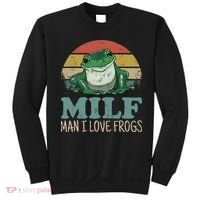 MILFMan I Love Frogs Funny Saying Sweatshirt thumb 0