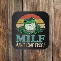 MILFMan I Love Frogs Funny Saying Coaster thumb 0