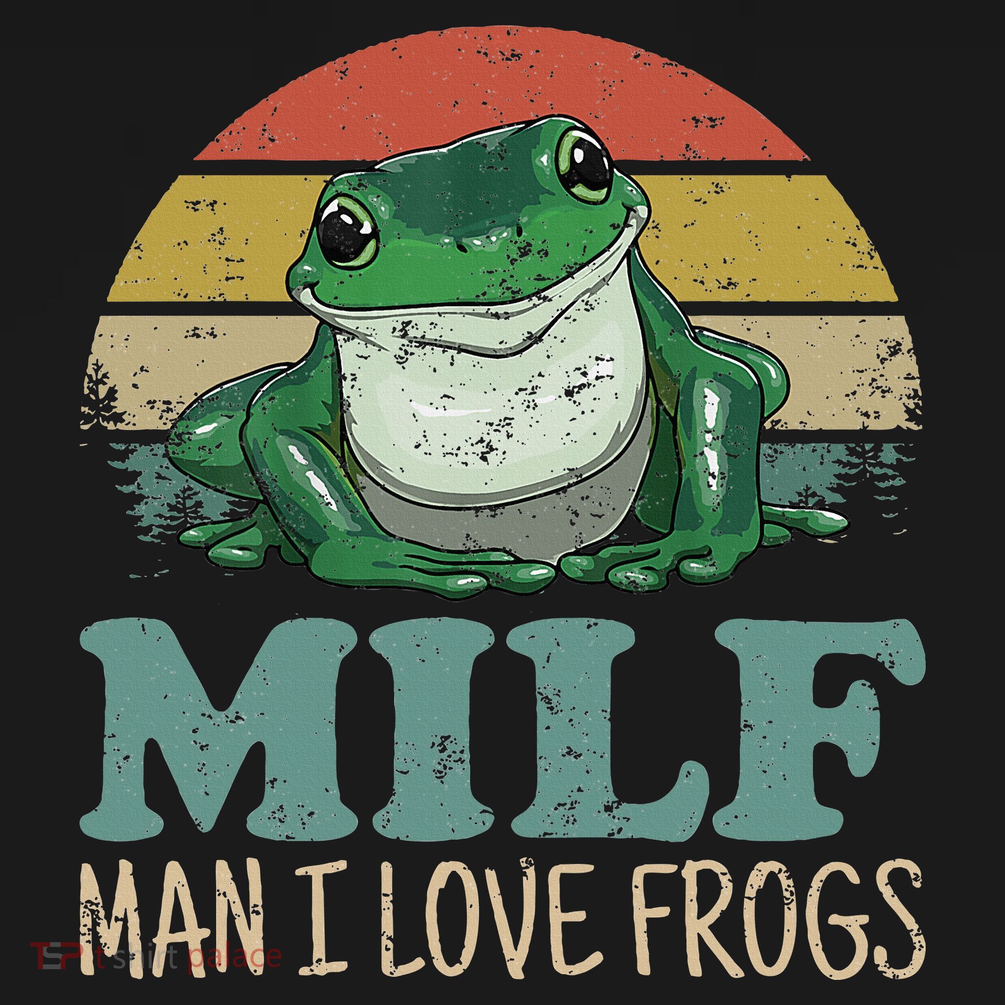 MILFMan I Love Frogs Funny Saying Coaster