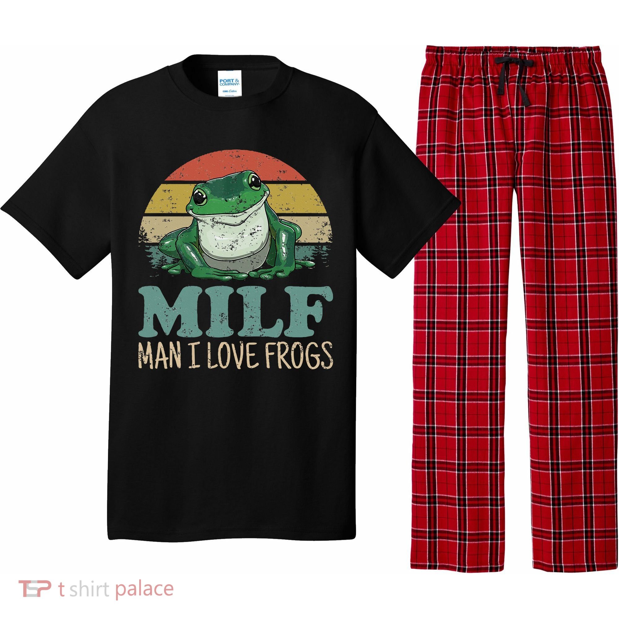 MILFMan I Love Frogs Funny Saying Pajama Set