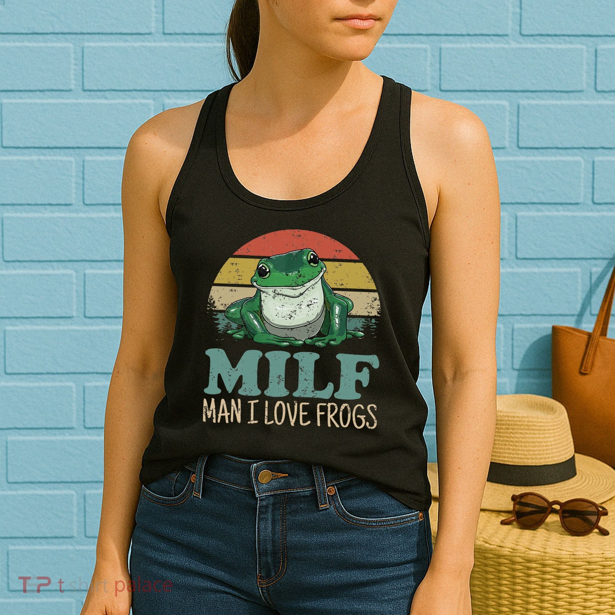 MILFMan I Love Frogs Funny Saying Women's Tank Top