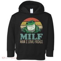 MILFMan I Love Frogs Funny Saying Toddler Hoodie thumb 0