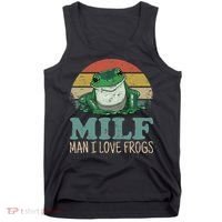 MILFMan I Love Frogs Funny Saying Tank Top thumb 0