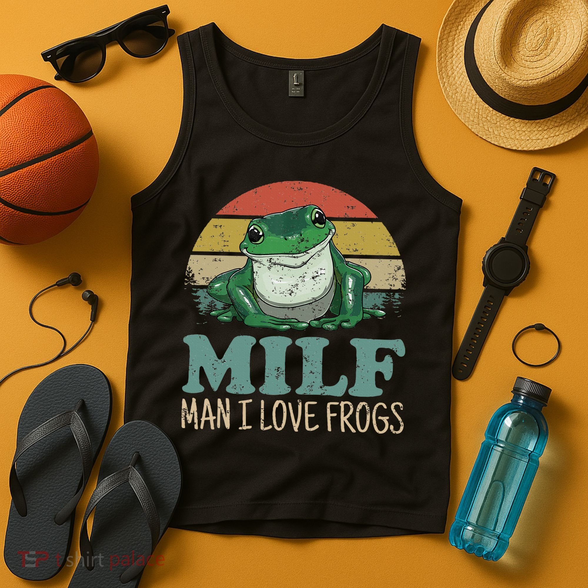 MILFMan I Love Frogs Funny Saying Tank Top