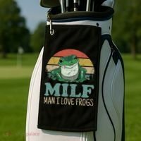 MILFMan I Love Frogs Funny Saying Golf Towel thumb 2