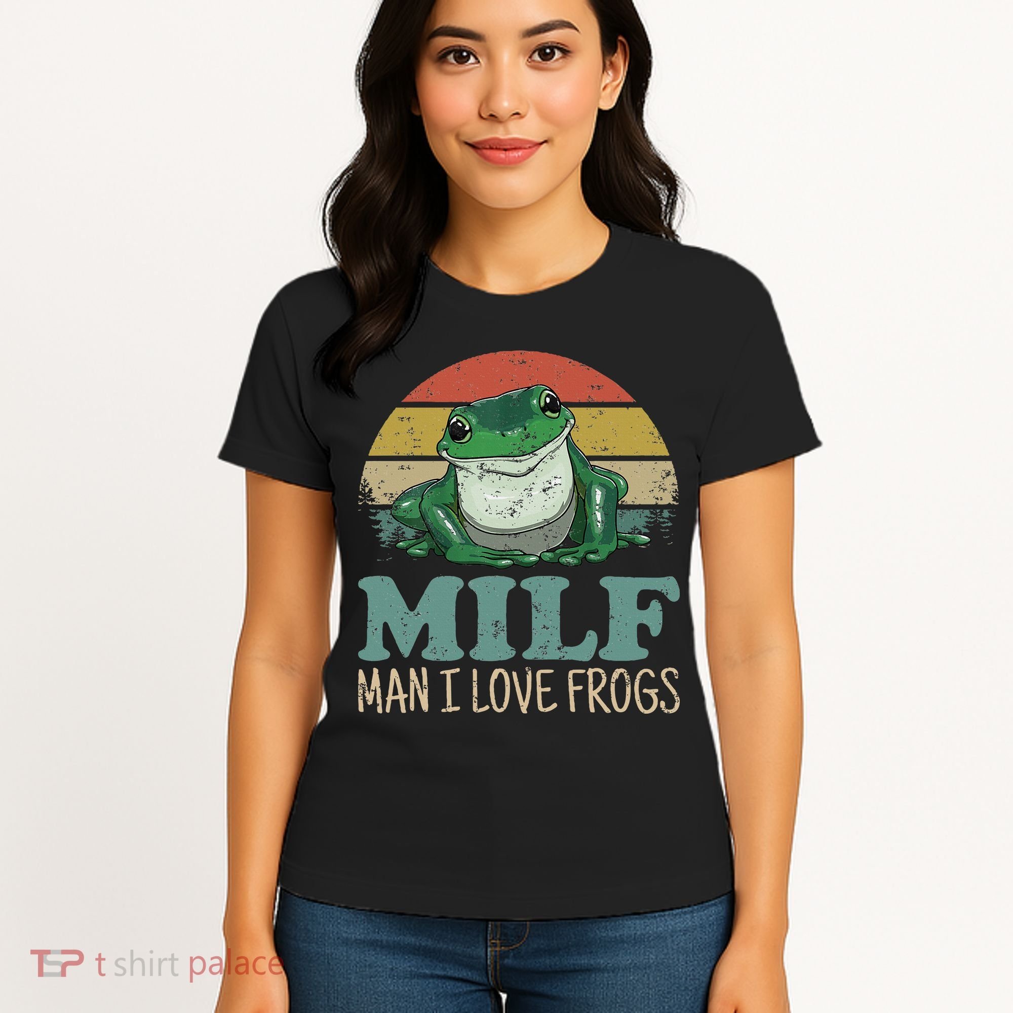 MILFMan I Love Frogs Funny Saying Women's T-Shirt