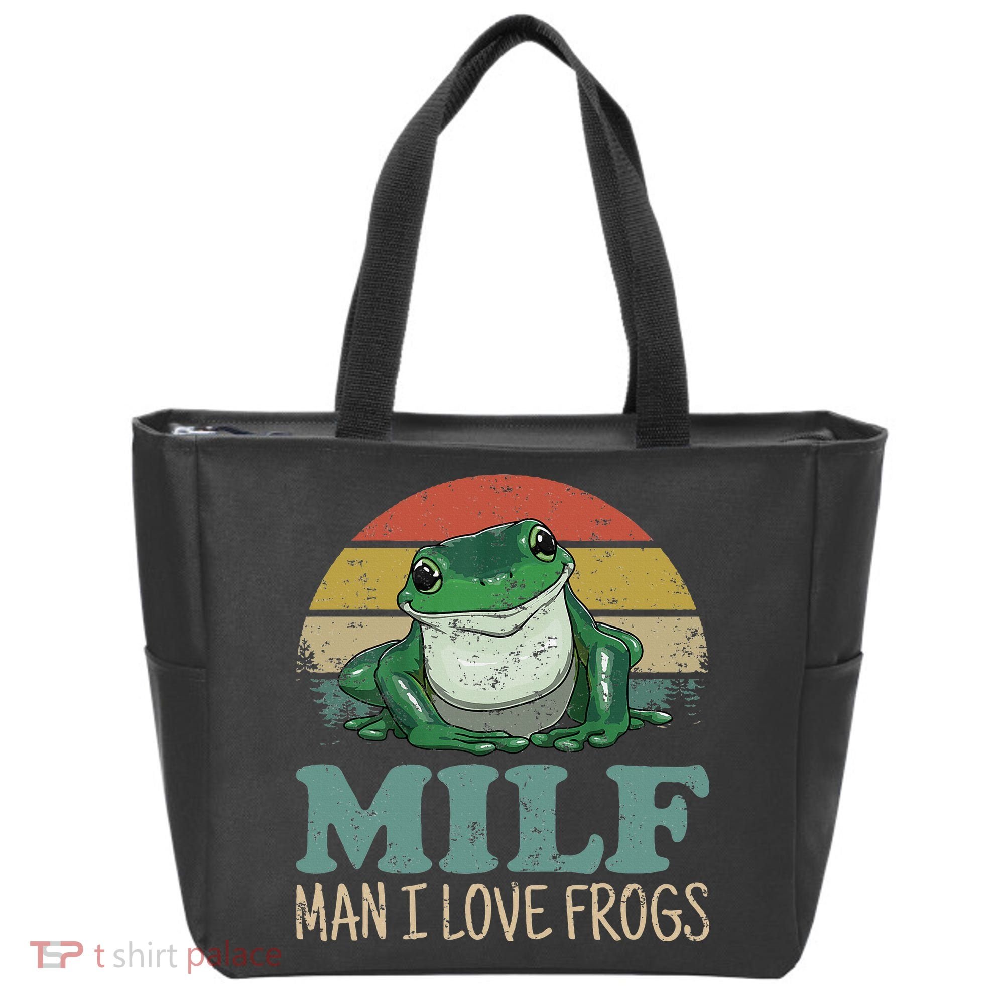 MILFMan I Love Frogs Funny Saying Tote Bag