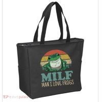 MILFMan I Love Frogs Funny Saying Tote Bag thumb 2