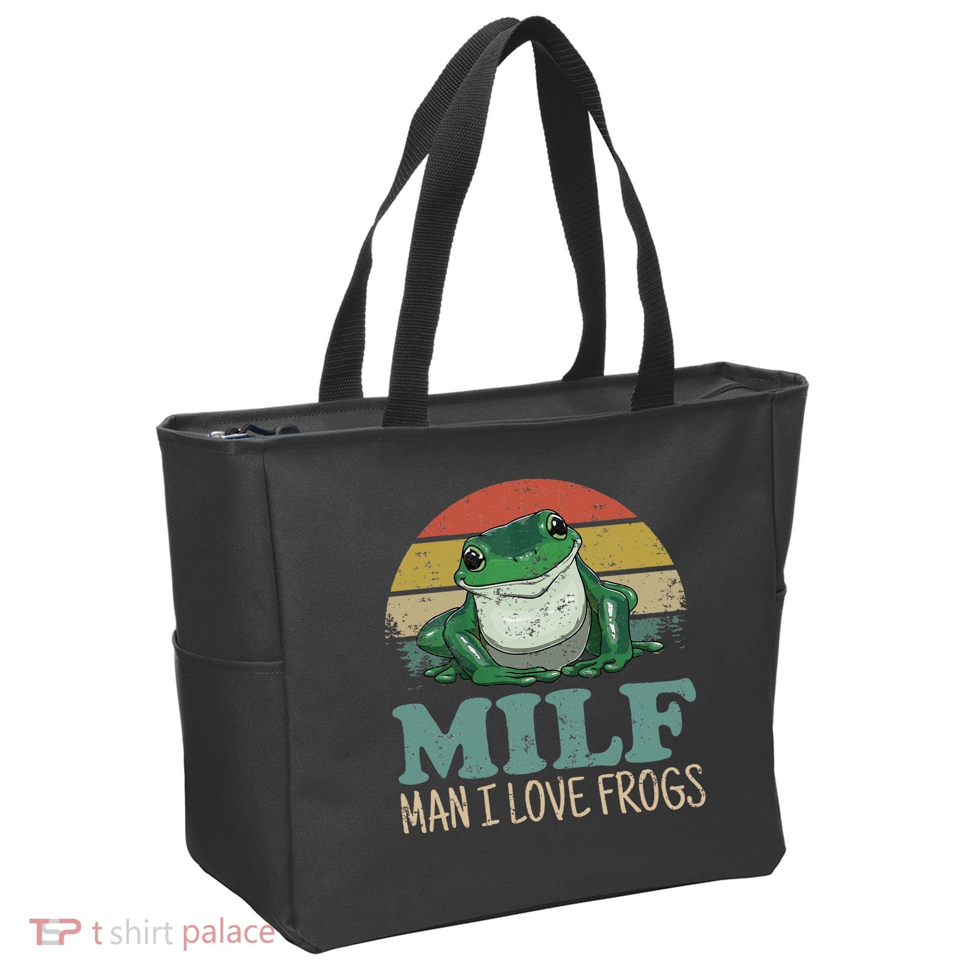 MILFMan I Love Frogs Funny Saying Tote Bag