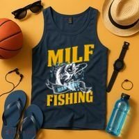 Man I Love Fishing MILF Hook Camping Fish Funny Tank Top thumb 4