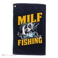 Man I Love Fishing MILF Hook Camping Fish Funny Golf Towel thumb 0