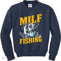 Man I Love Fishing MILF Hook Camping Fish Funny Kids Sweatshirt thumb 0