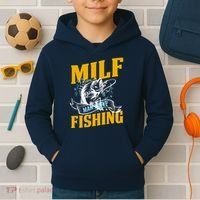 Man I Love Fishing MILF Hook Camping Fish Funny Kids Hoodie thumb 2
