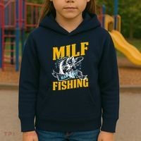Man I Love Fishing MILF Hook Camping Fish Funny Kids Hoodie thumb 3