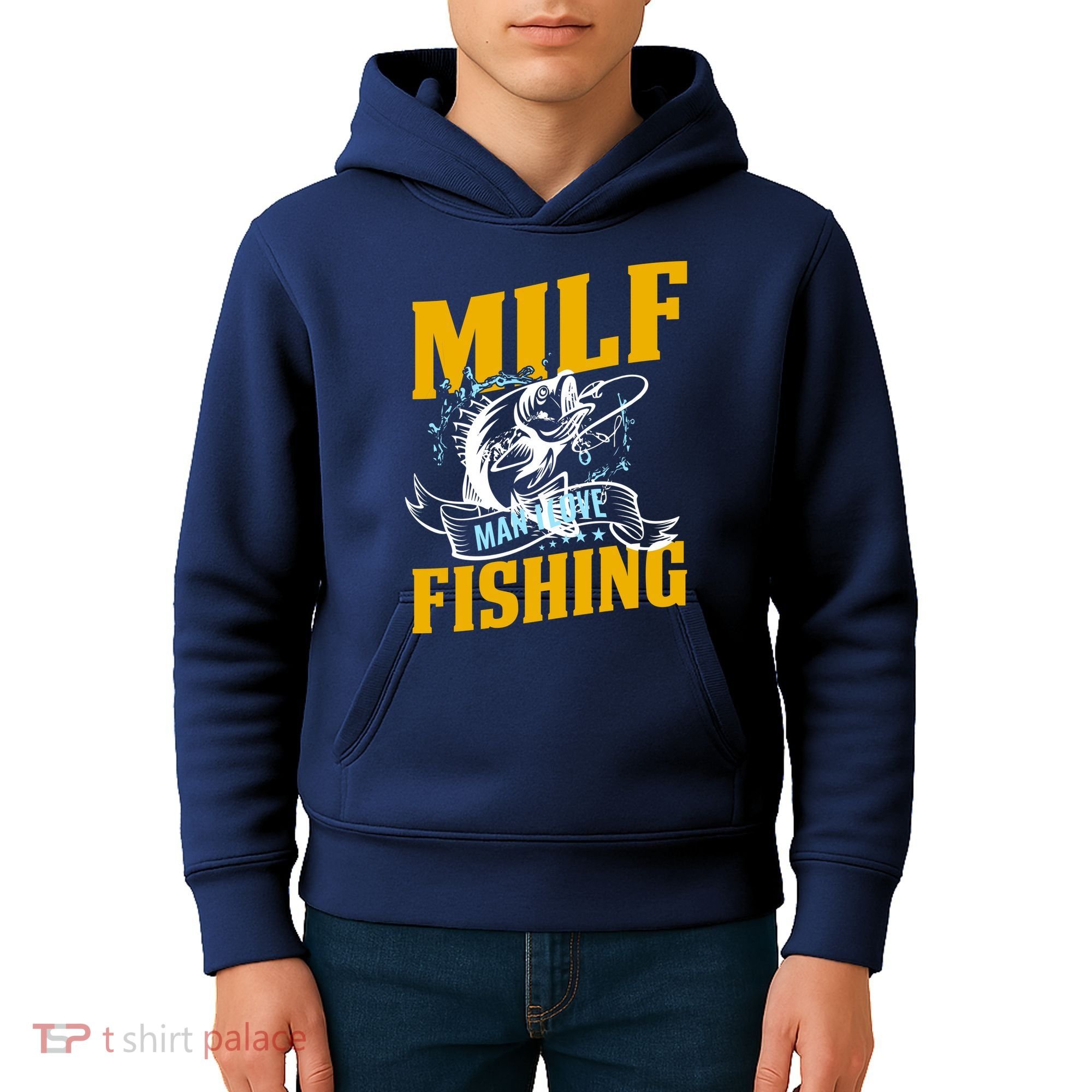 Man I Love Fishing MILF Hook Camping Fish Funny Kids Hoodie
