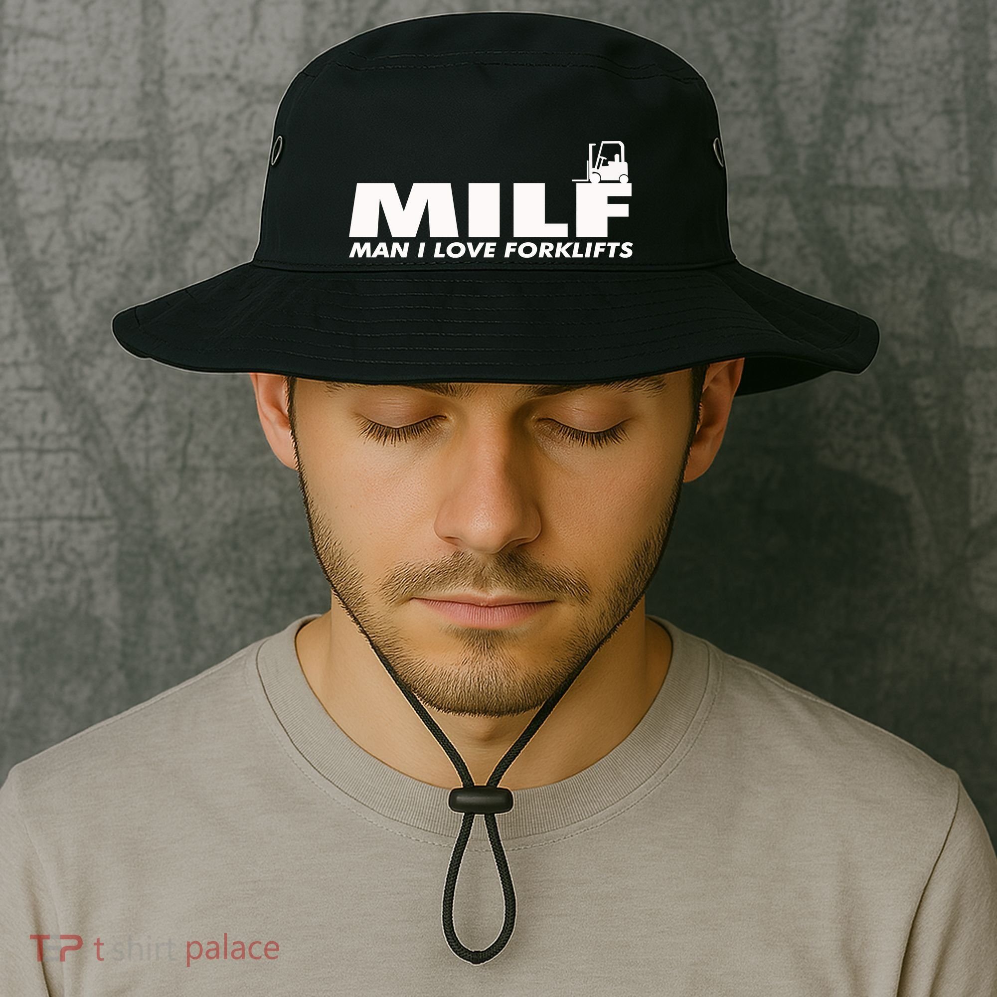 Man I Love Forklifts Gift Bucket Hat