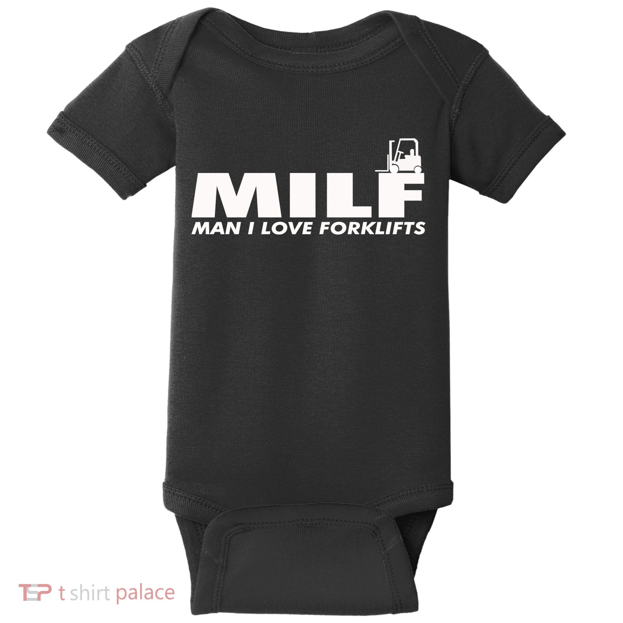Man I Love Forklifts Gift Baby Bodysuit