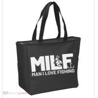 Man I Love Fishing Funny Sayings Milf Fishing Tote Bag thumb 2