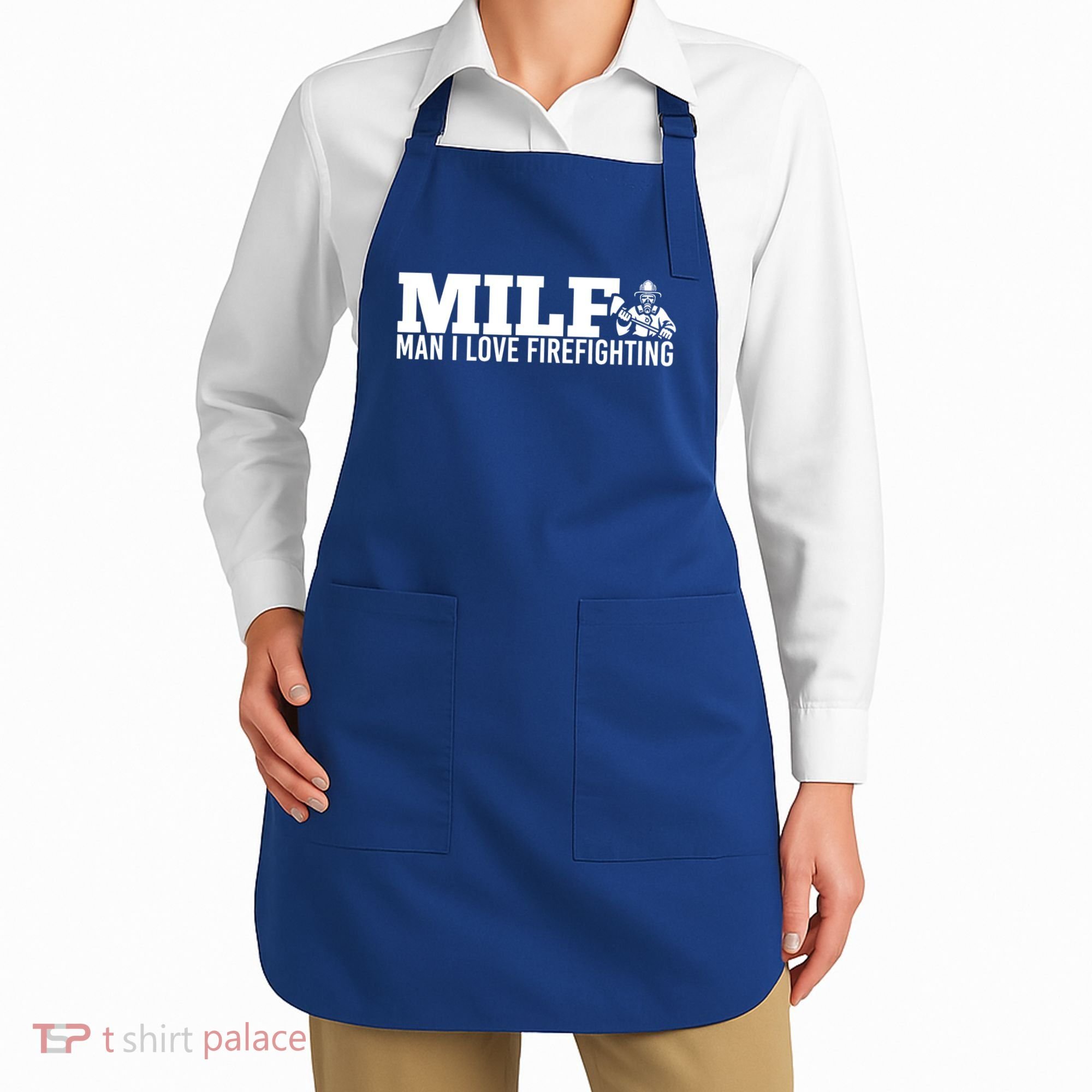 Milf: I Love Firefighting Funny Firefighter Fire Gift Apron