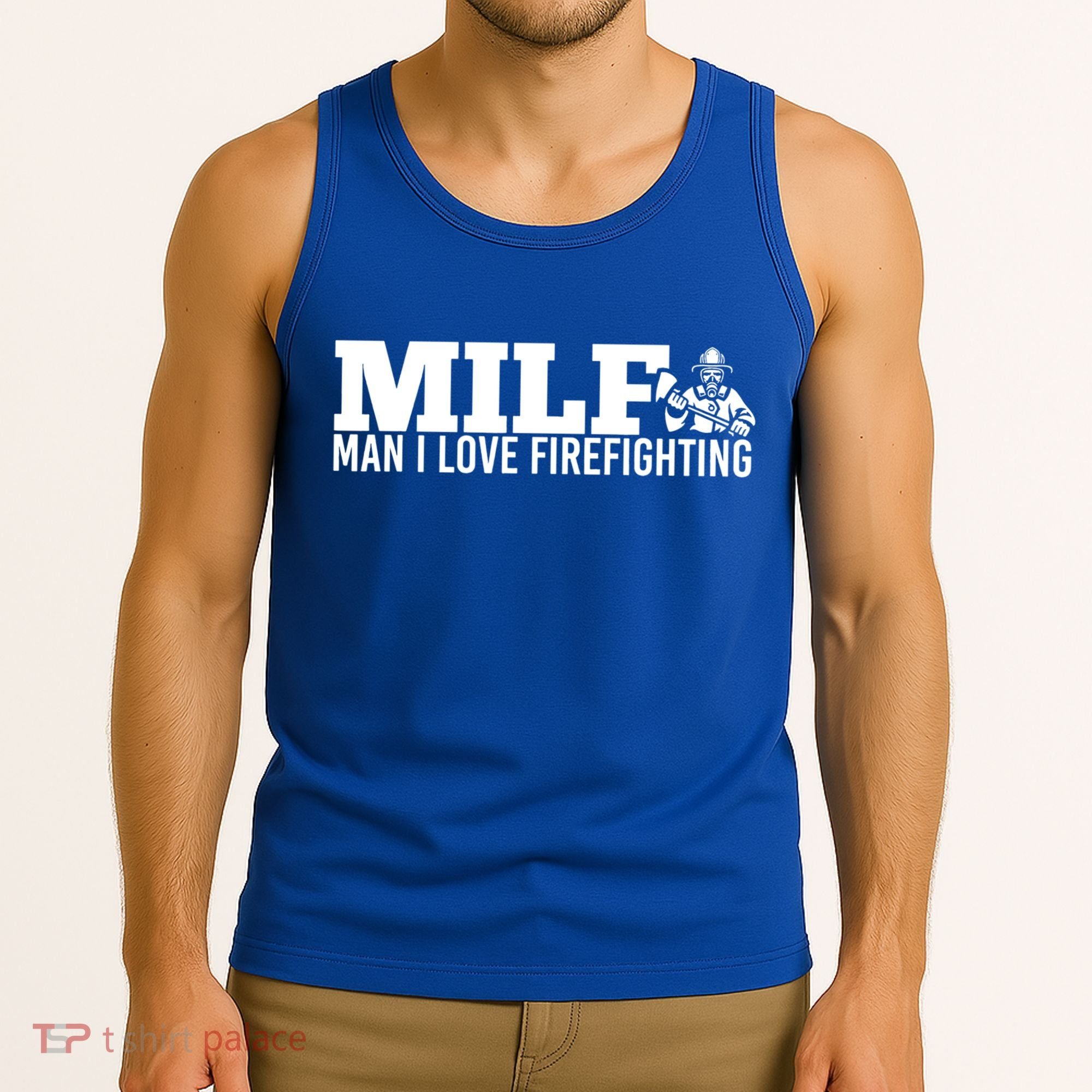 Milf: I Love Firefighting Funny Firefighter Fire Gift Tank Top
